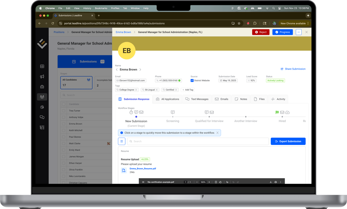 Submission Drawer (New)